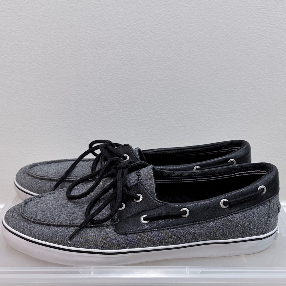 Nautica Men's Black and Gray Boat Shoes